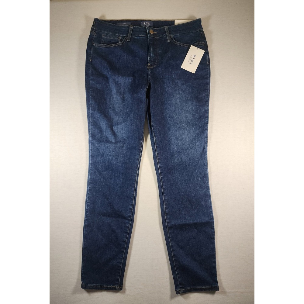 NYDJ Skinny Jeans Womens 10 Medium Wash Lift Tuck Technology Blue Denim MSKN2026